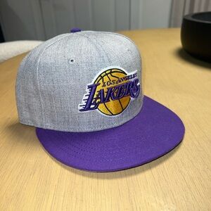 New Era Gray and Purple Lakers Cap